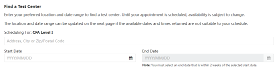 CFA考试时间和考试地点